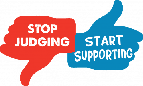 stop judging start supporting logo